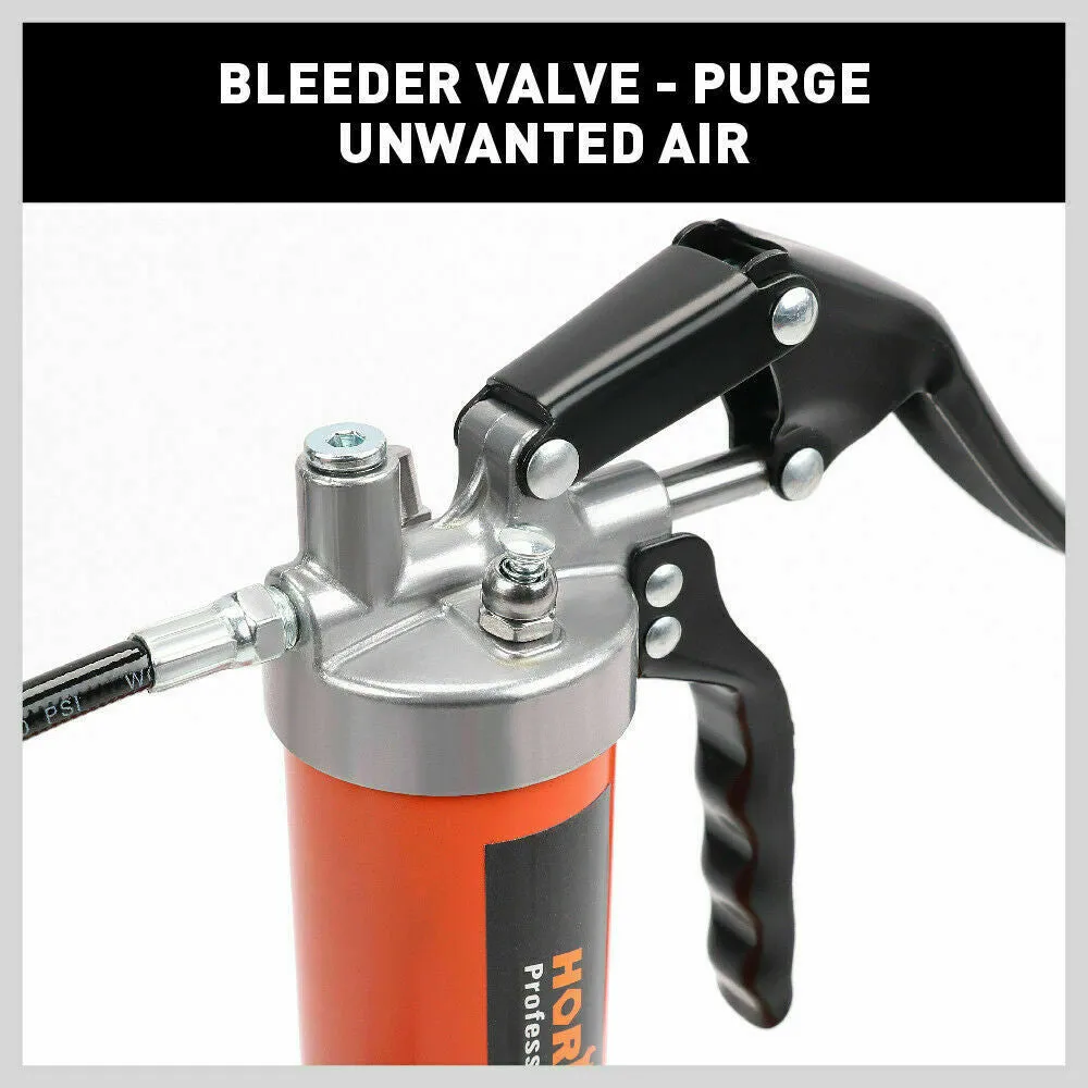 18'' Manual Pistol Grip Grease Gun | Flow Pressure 4500PSI | Flexi Hose & Coupler