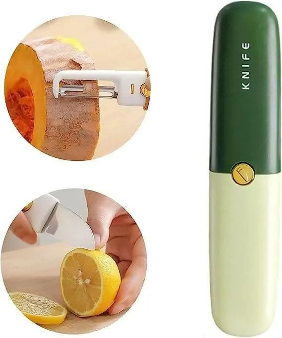 2-in-1 Stainless Steel Peeler & Slicer for vegetables and fruit with Comfort Grip