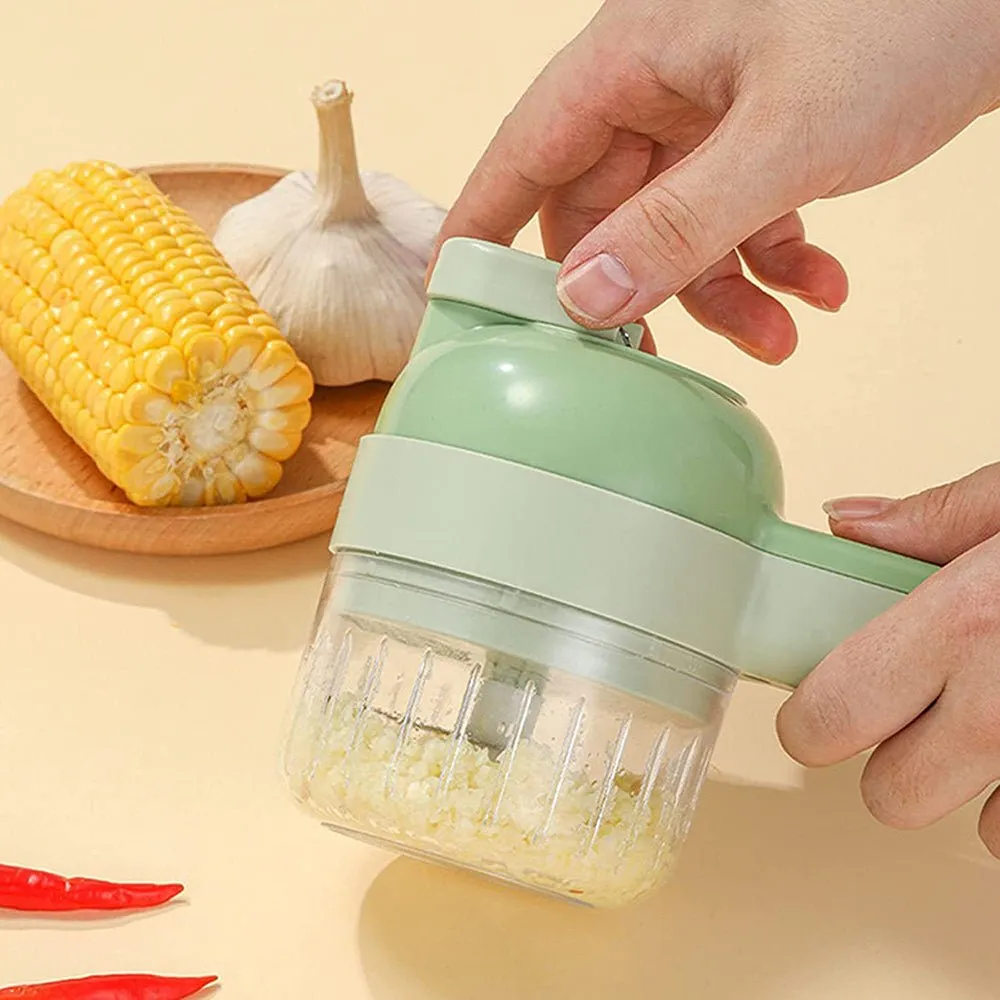 4 In 1 Handheld Electric Vegetable Cutter Multifunction Vegetable Fruit Slicer