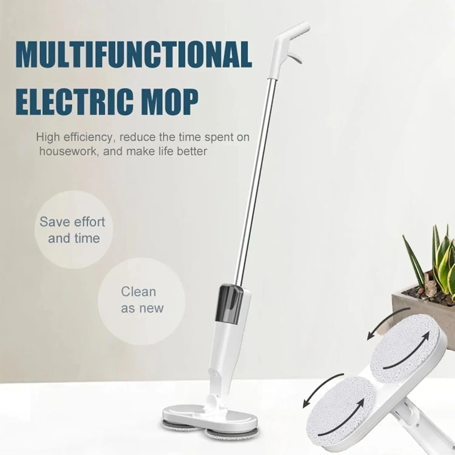5-In-1 Cordless Electric Mop | Floor Cleaner | Polisher & Scrubber | Multi-Surface Cleaning
