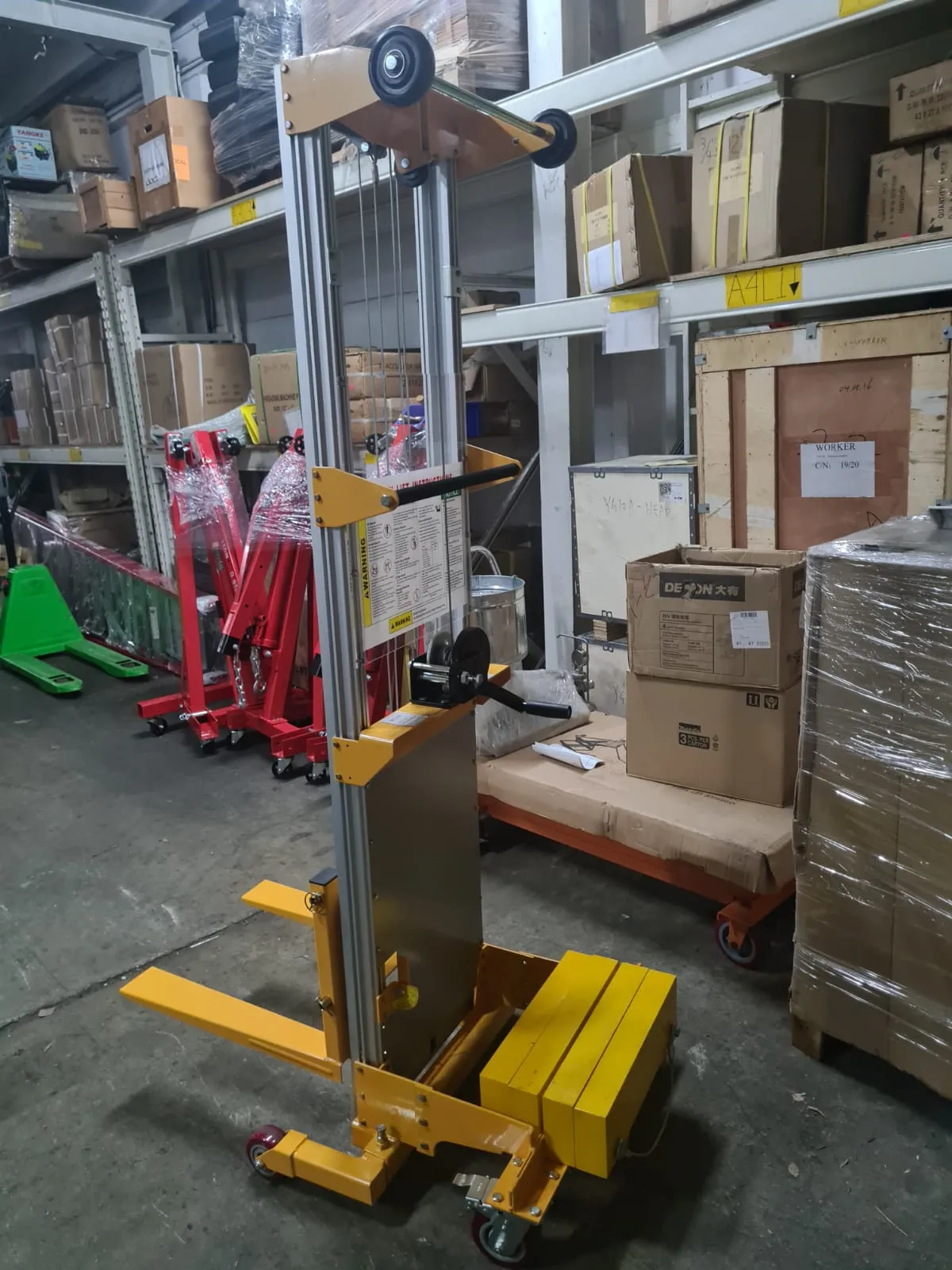 Aiko Aluminium 159kg/3m-3.5m High Lift Stacker With Counter Weight | Model : PT-BC159
