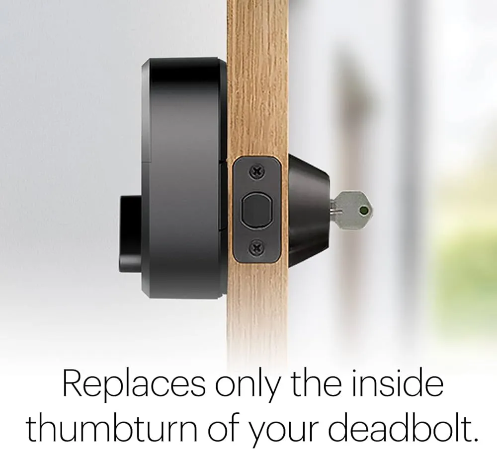 August Smart Lock, 3rd Gen technology - Dark Gray, Works with Alexa