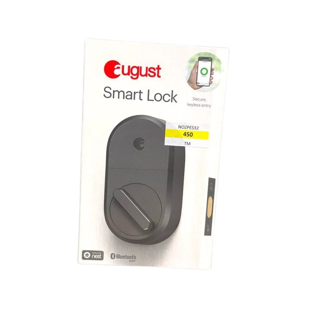 August Smart Lock, 3rd Gen technology - Dark Gray, Works with Alexa