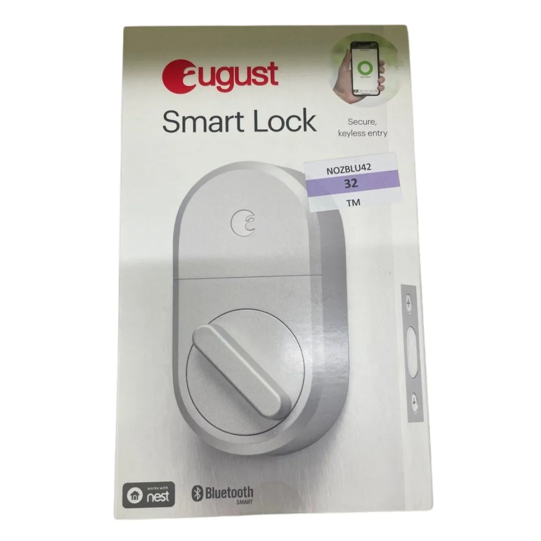 August Smart Lock, 3rd Gen technology - Silver, Works with Alexa