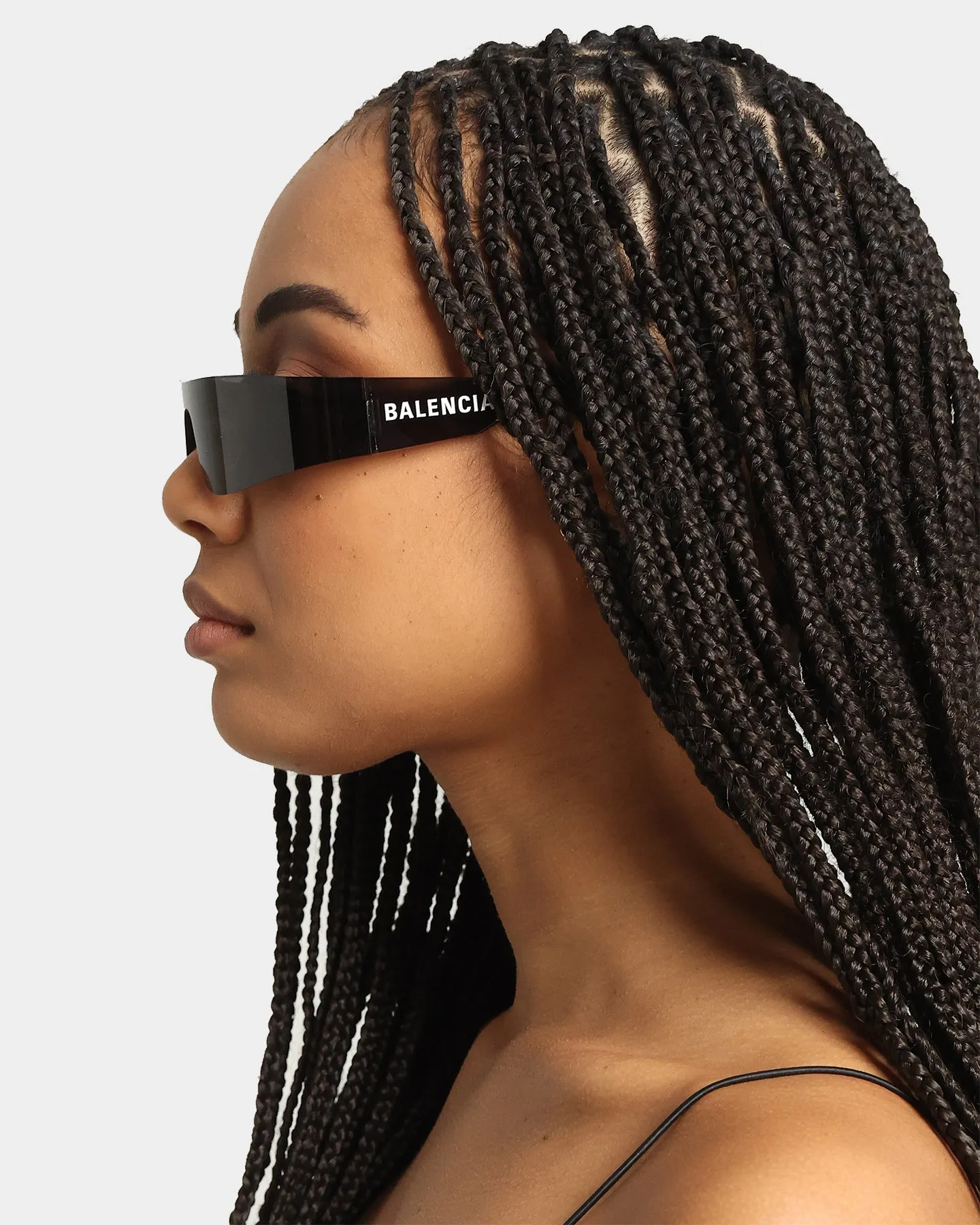 Balenciaga Mono Rectangle Sunglasses Grey