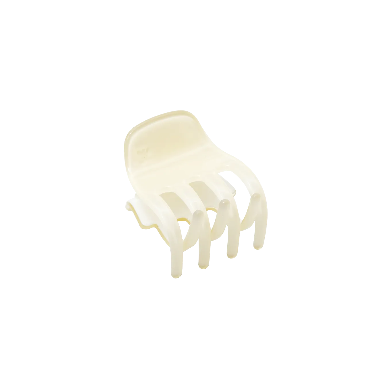 Cream Small Hair Claw Clip
