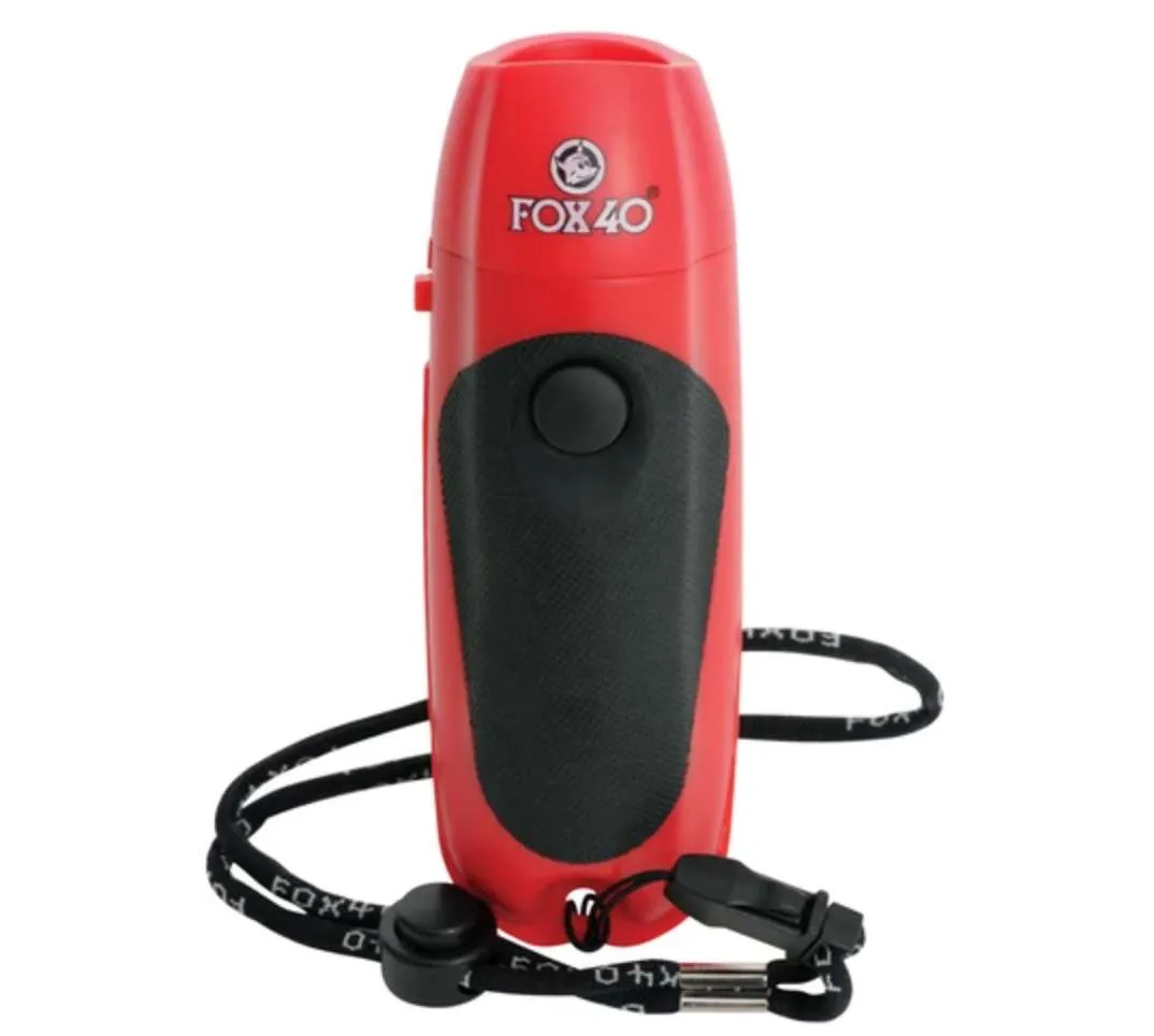 FOX40 Red Hand-Held Hockey Referee Electronic Whistle