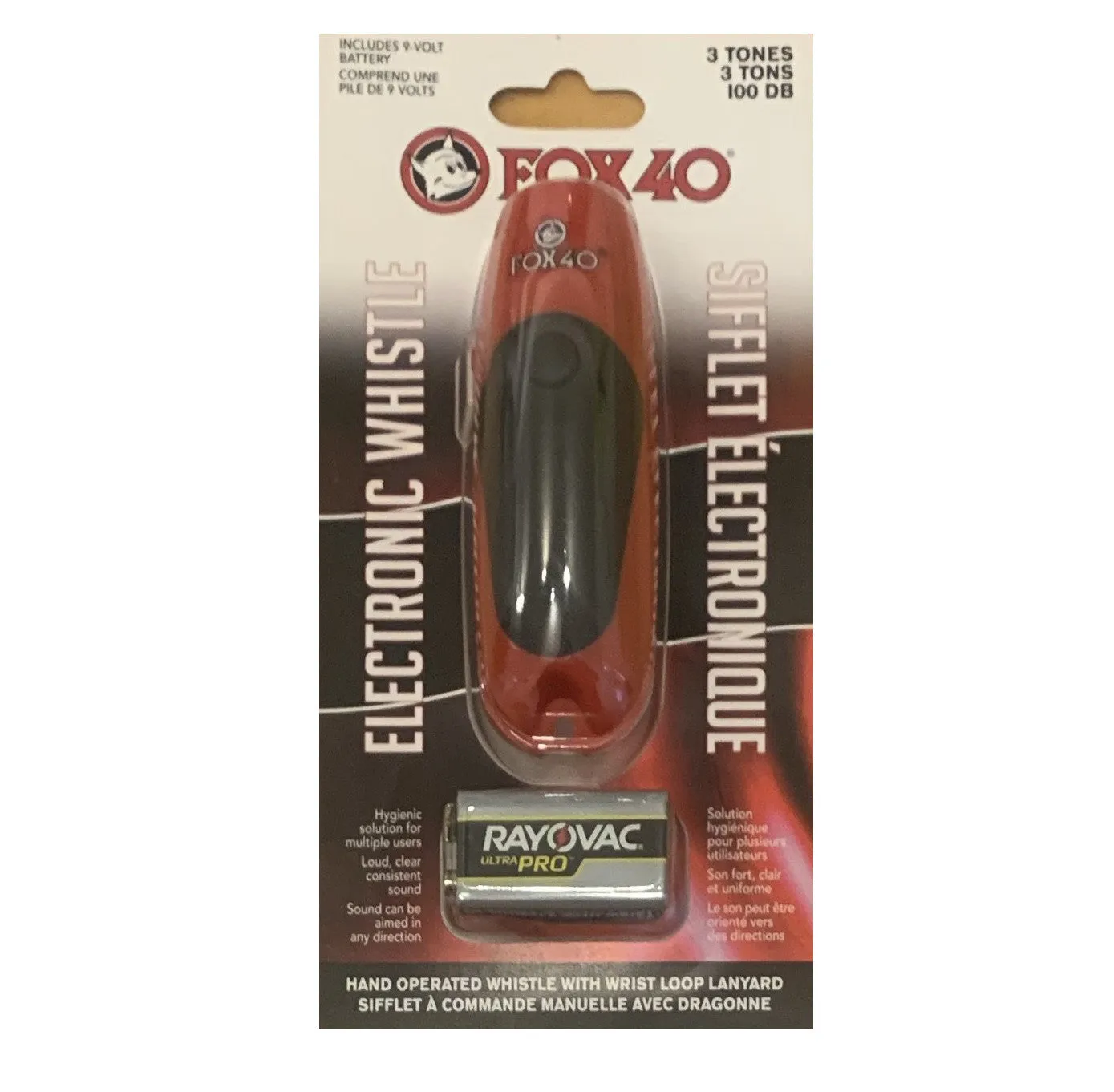 FOX40 Red Hand-Held Hockey Referee Electronic Whistle