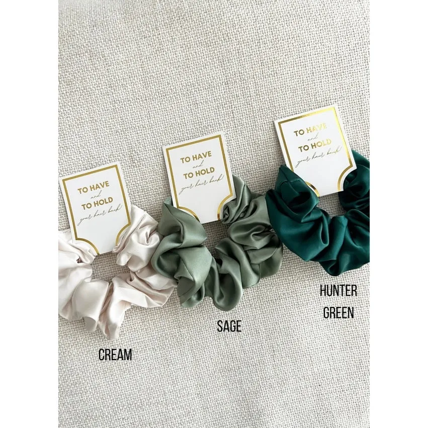 Grace Satin Scrunchie - Cream