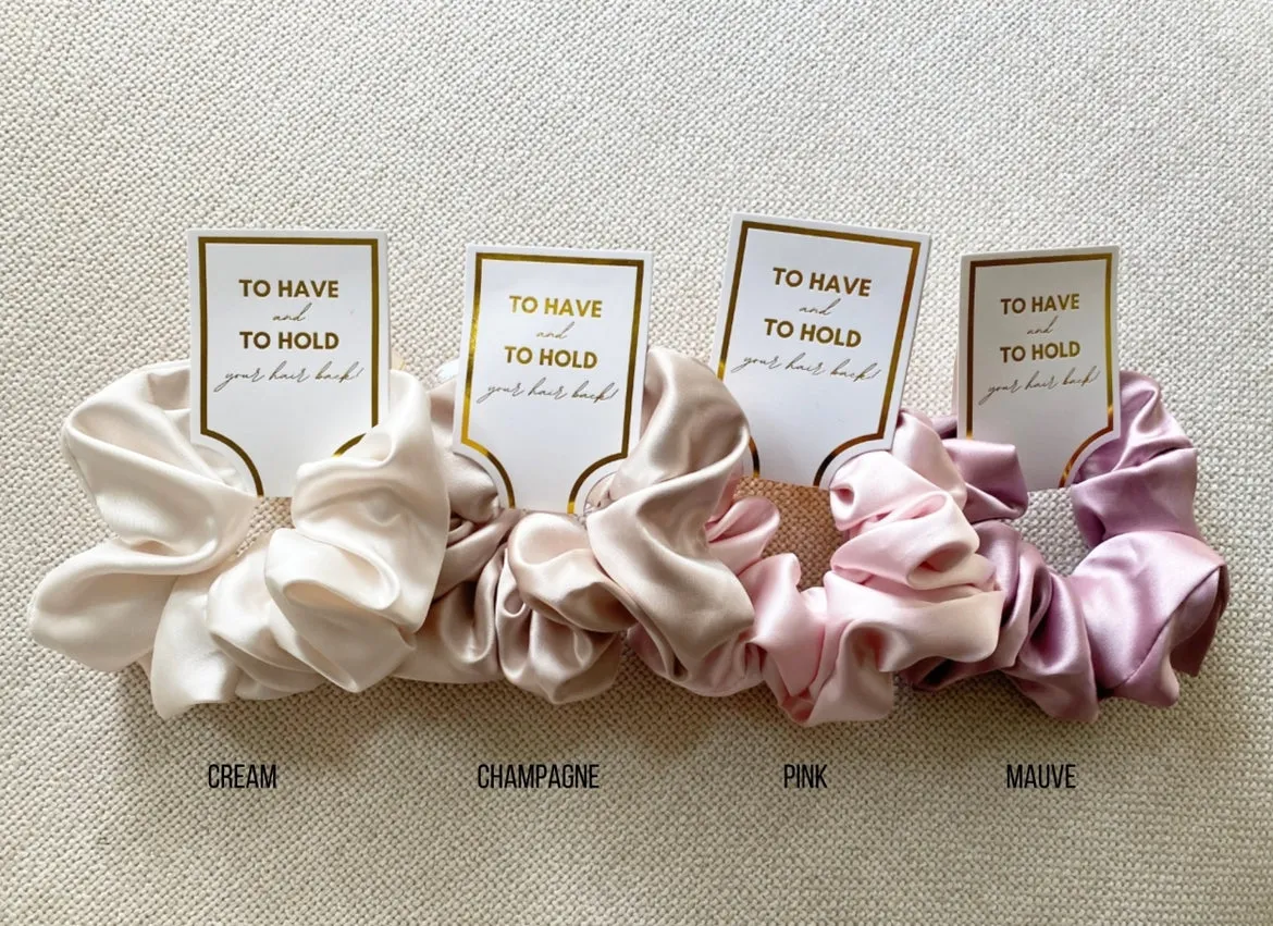 Grace Satin Scrunchie - Cream