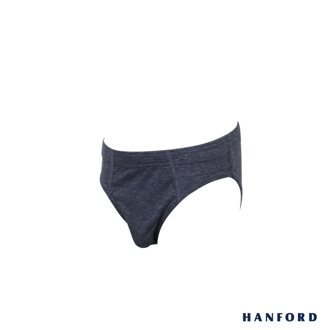 Hanford Kids/Teens Regular Cotton Briefs Inside Garter Arken - 2 Plain Color/1 Stripe (3in1 Pack)