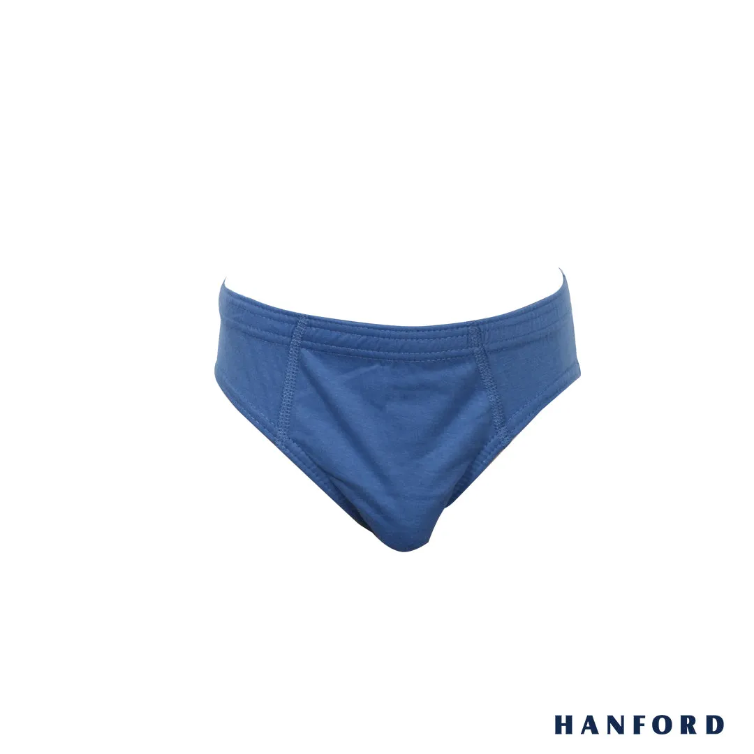 Hanford Kids/Teens Regular Cotton Briefs Inside Garter Arken - 2 Plain Color/1 Stripe (3in1 Pack)