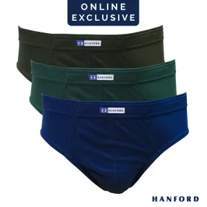 Hanford Men Regular Cotton Briefs Inside Garter Jess/Joff - Assorted (3in1 Pack)