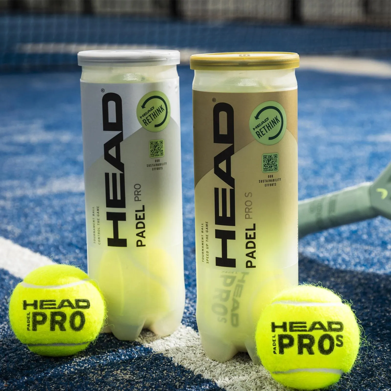 HEAD Padel Pro S Padel Balls - 3 Ball Tube