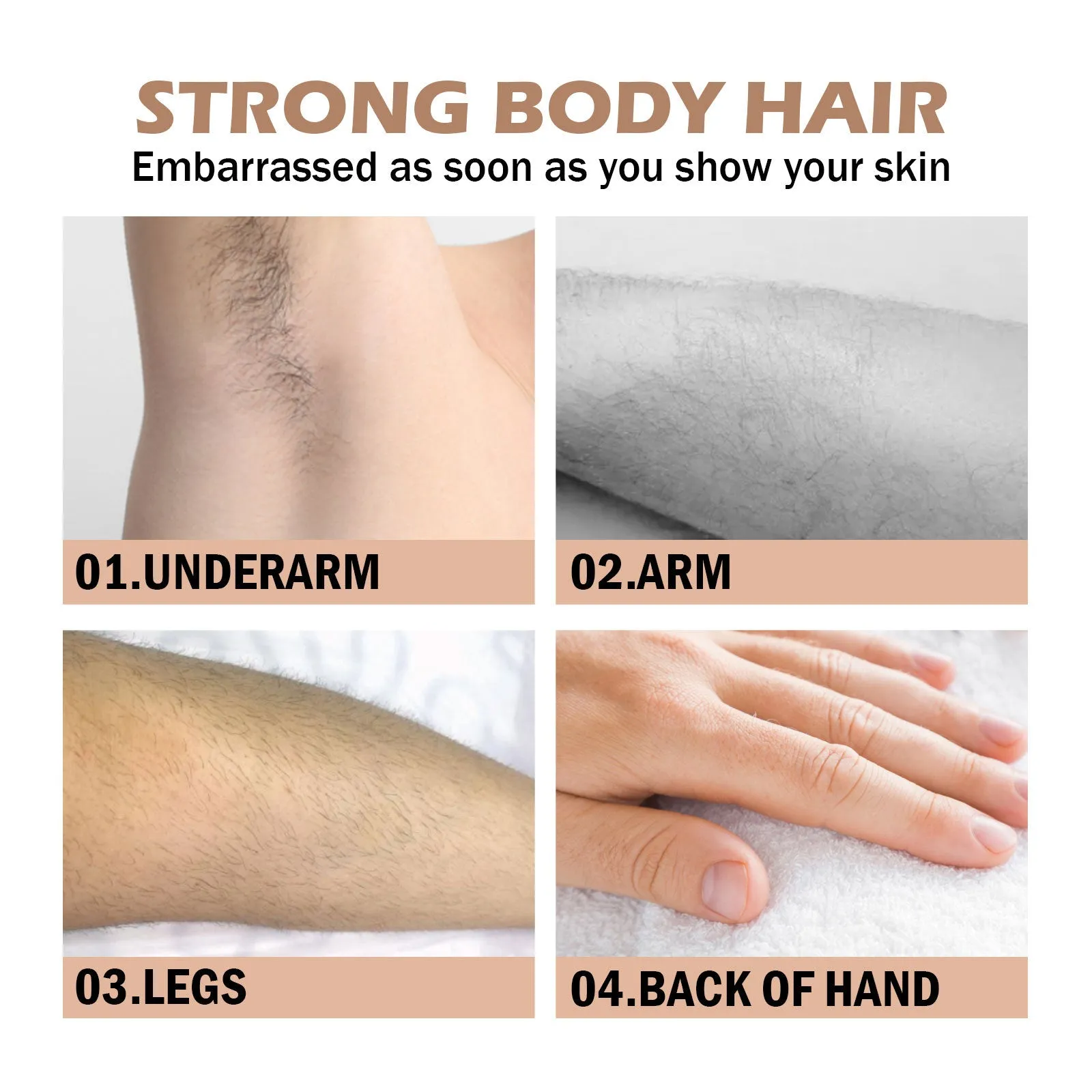 OUHOE Soothing and Condensing Hair Removal Cream Gently removes hair from all over the body and armpits without irritating the skin. Smooth and delicate hair removal